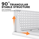 8 Pack Closet Organizers and Storage Plastic Stackable Storage Bins, Foldable Drawer Shelf Storage Container for Wardrobe Kitchen Bathroom Dorm White