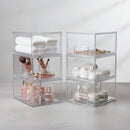 Storage Organizer Clear Stackable Acrylic Drawer Bins Handles