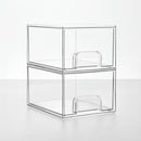Storage Organizer Clear Stackable Acrylic Drawer Bins Handles